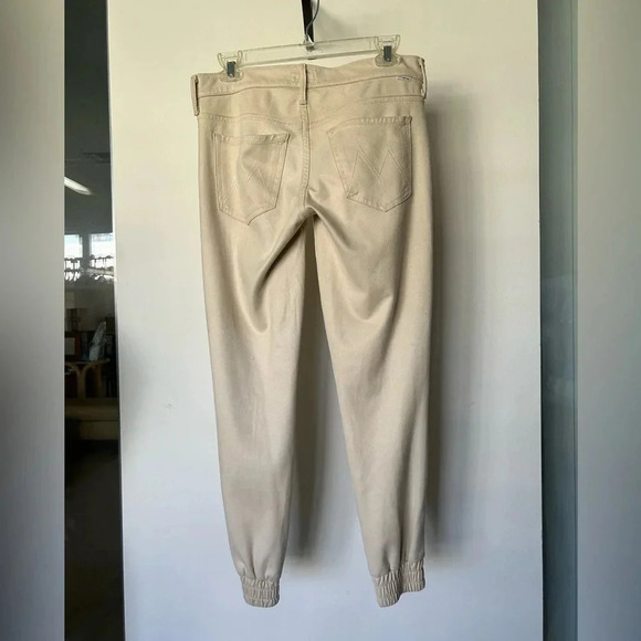 Mother The Trainer Ivory Jogger pants Size 26 - Picture 3 of 11